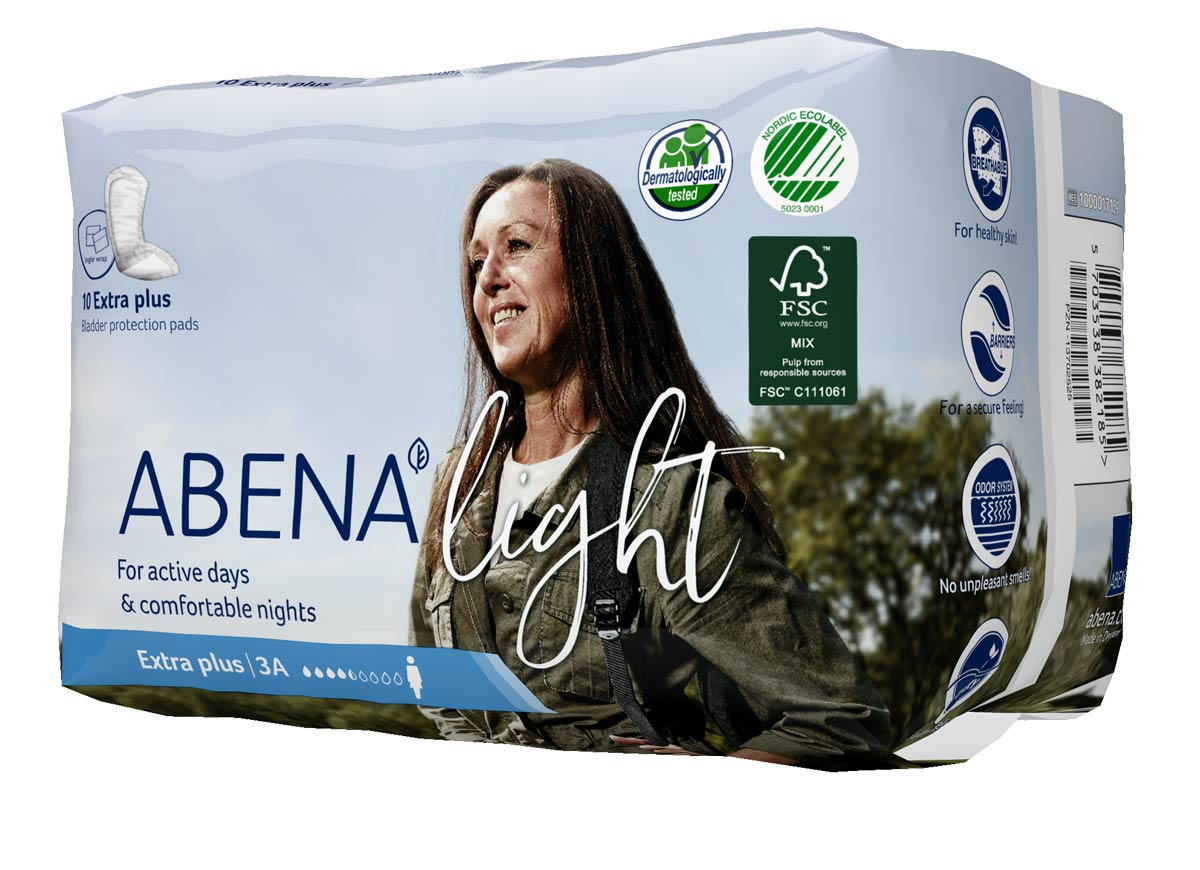ABENA Light EXTRA PLUS 3A - Inkontinenzeinlagen für Frauen - 650ml - 10St. Packung