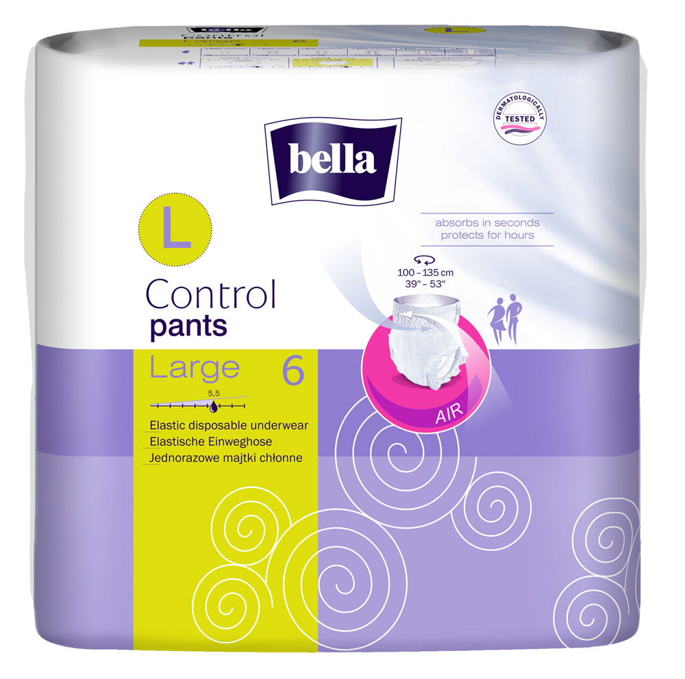 Bella Control Pants Gr. Large - bei leichte Blasenschwäche - 4x6 Pants