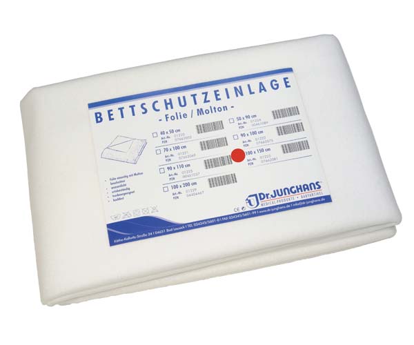 Bettschutzeinlage Baumwolle Molton beschichtet - 100x150