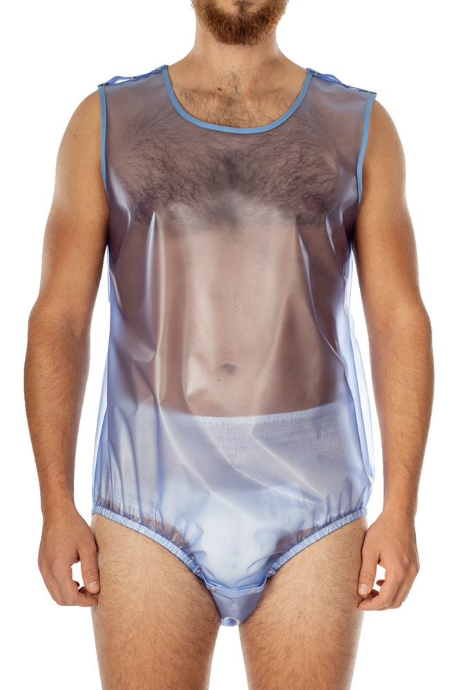 Suprima PVC Body - knöpfbar - No. 9614 L blau transparent