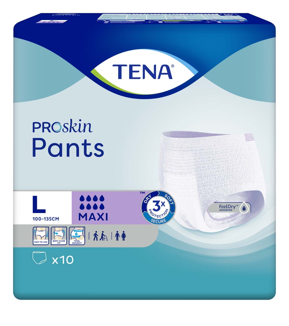 TENA Pants MAXI - extra saugstark - Large (L) - 10 Stück Packung