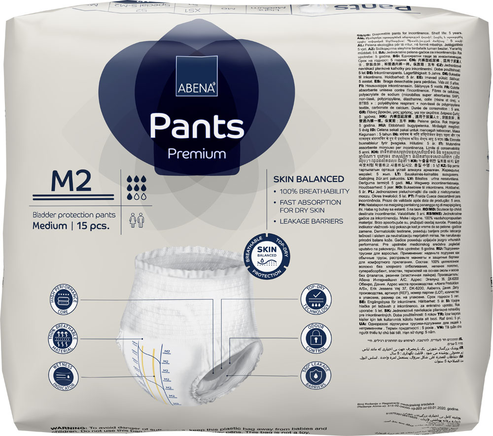 ABENA Pants Premium Medium (M2) Saugstärke 2 - 6x15 (90 Stück)