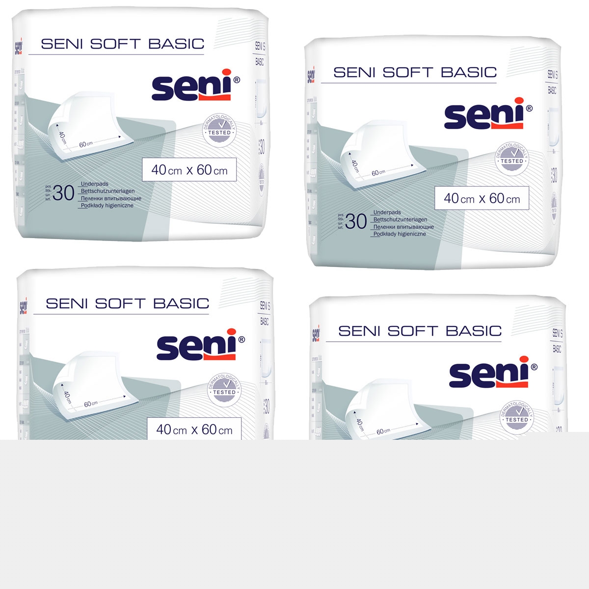 Seni Soft Basic 40x60 cm Bettunterlagen - Karton 4x30St.