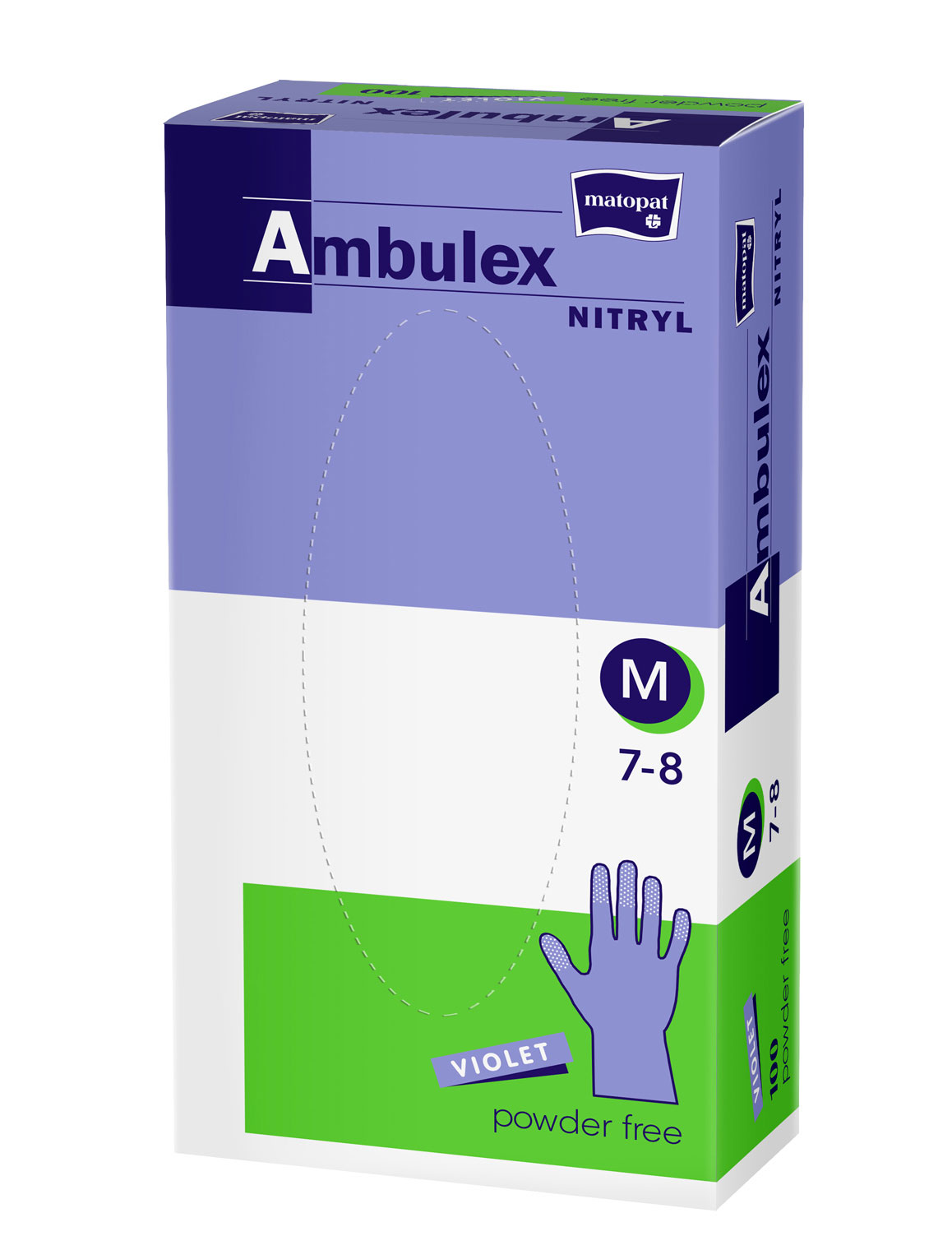 Ambulex Nitril Einweghandschuhe 100 Stück - Violet - Größe M