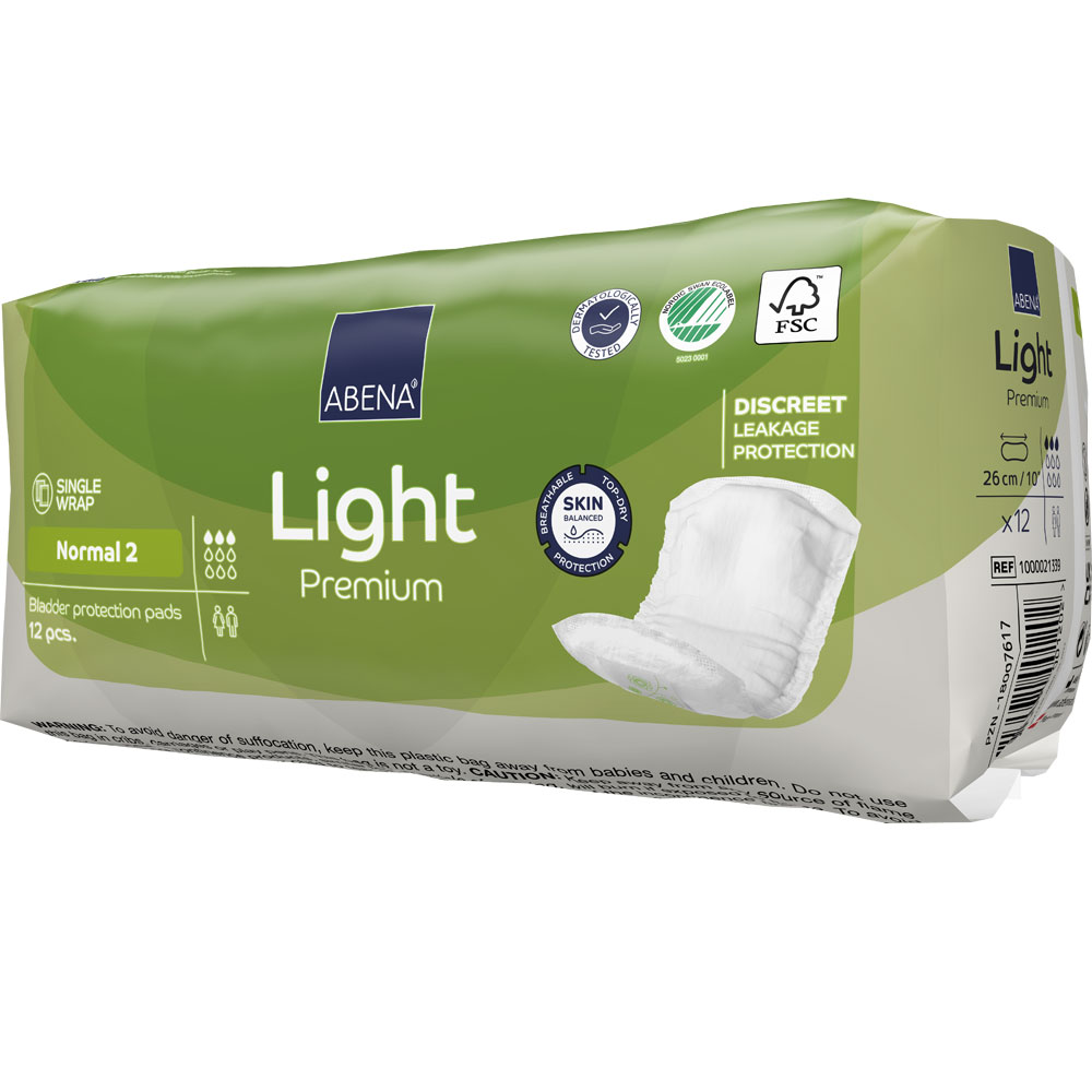ABENA Light NORMAL 2 - Inkontinenzeinlagen für Frauen - 350ml - 12St. Packung