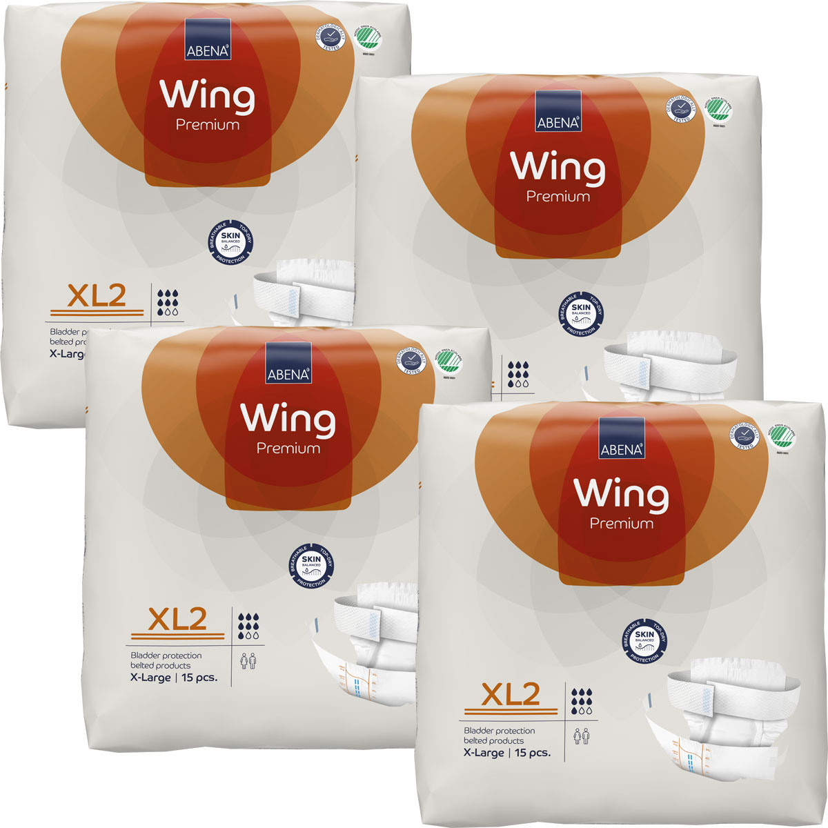 ABENA WING Extra Large XL2 - Inkontinenz-Vorlage mit Gürtel - 4x15 Stück