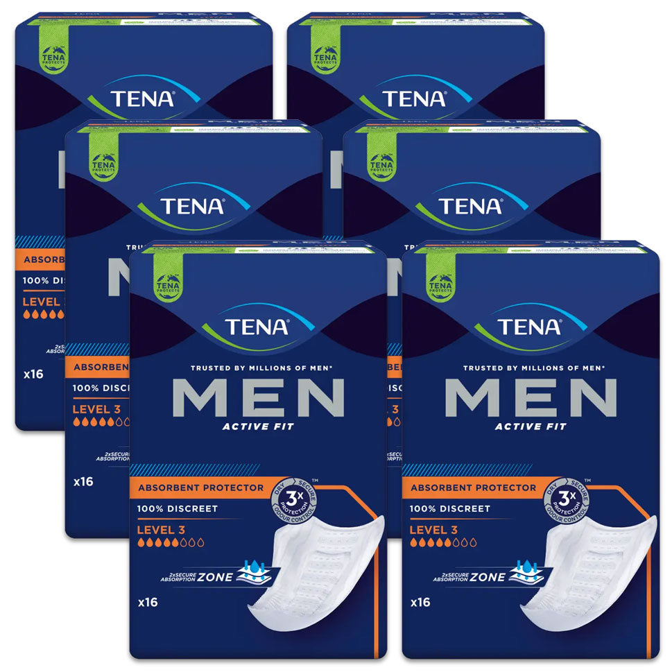 TENA Men Active Fit Level 3 - Herreneinlagen - (6x16 Stück)