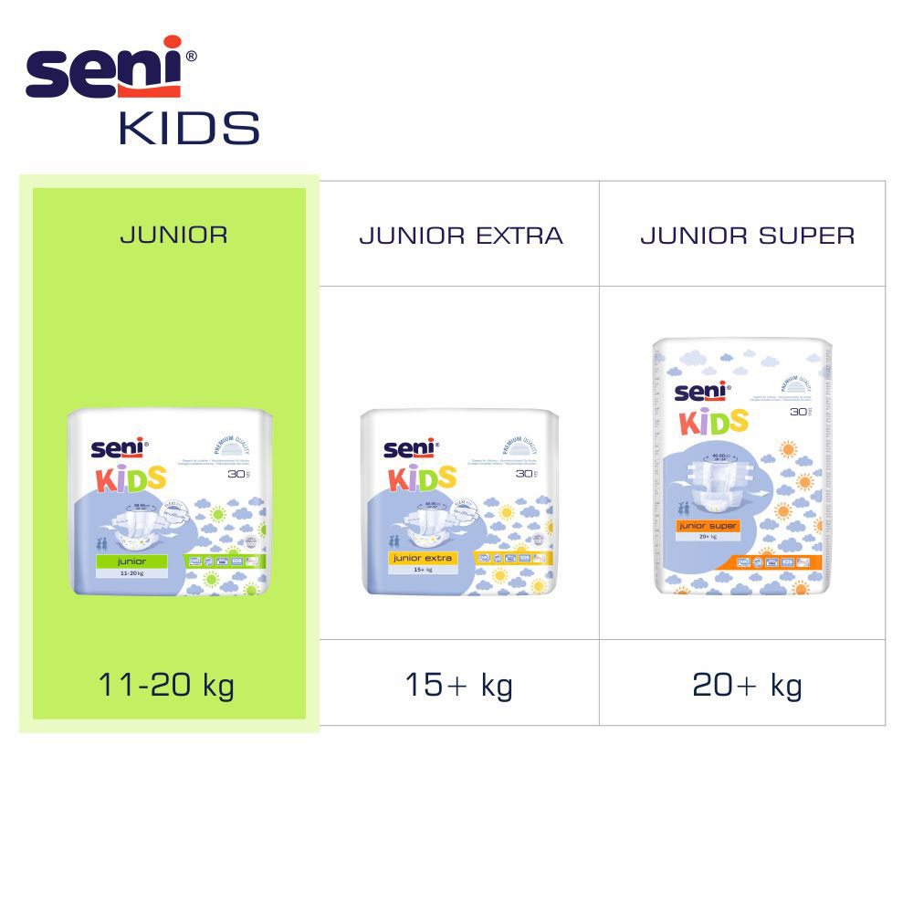 SENI KIDS Kinderwindel Gr. Junior (12-25kg) 30 Stück Einzelpackung