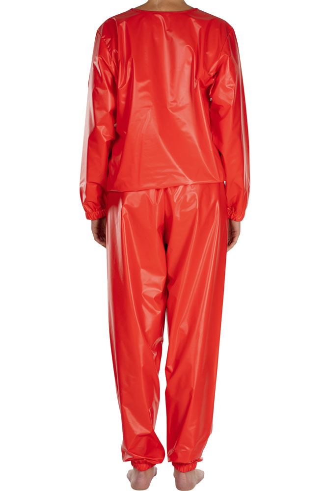 Suprima PVC-Schlafanzug, Pyjama Oberteil und Hose - No. 9612 S schwarz