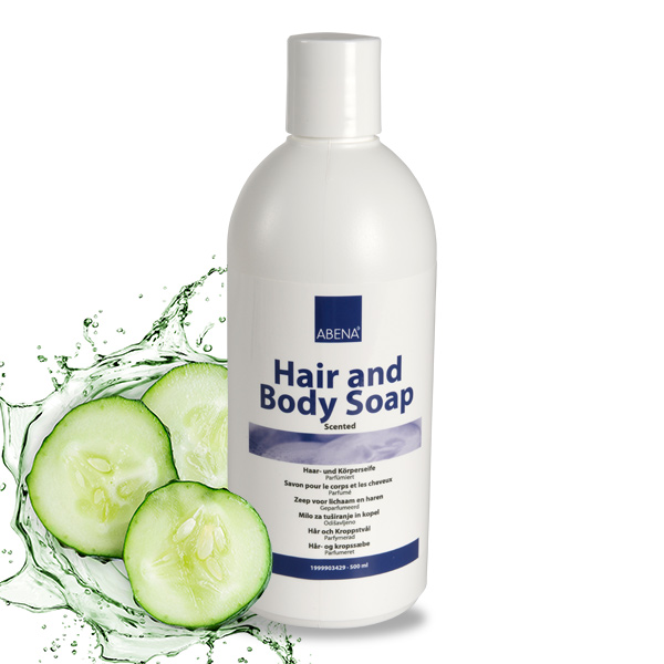 ABENA Haar & Körper Shampoo mit Gurkenfrische, 500ml Flasche
