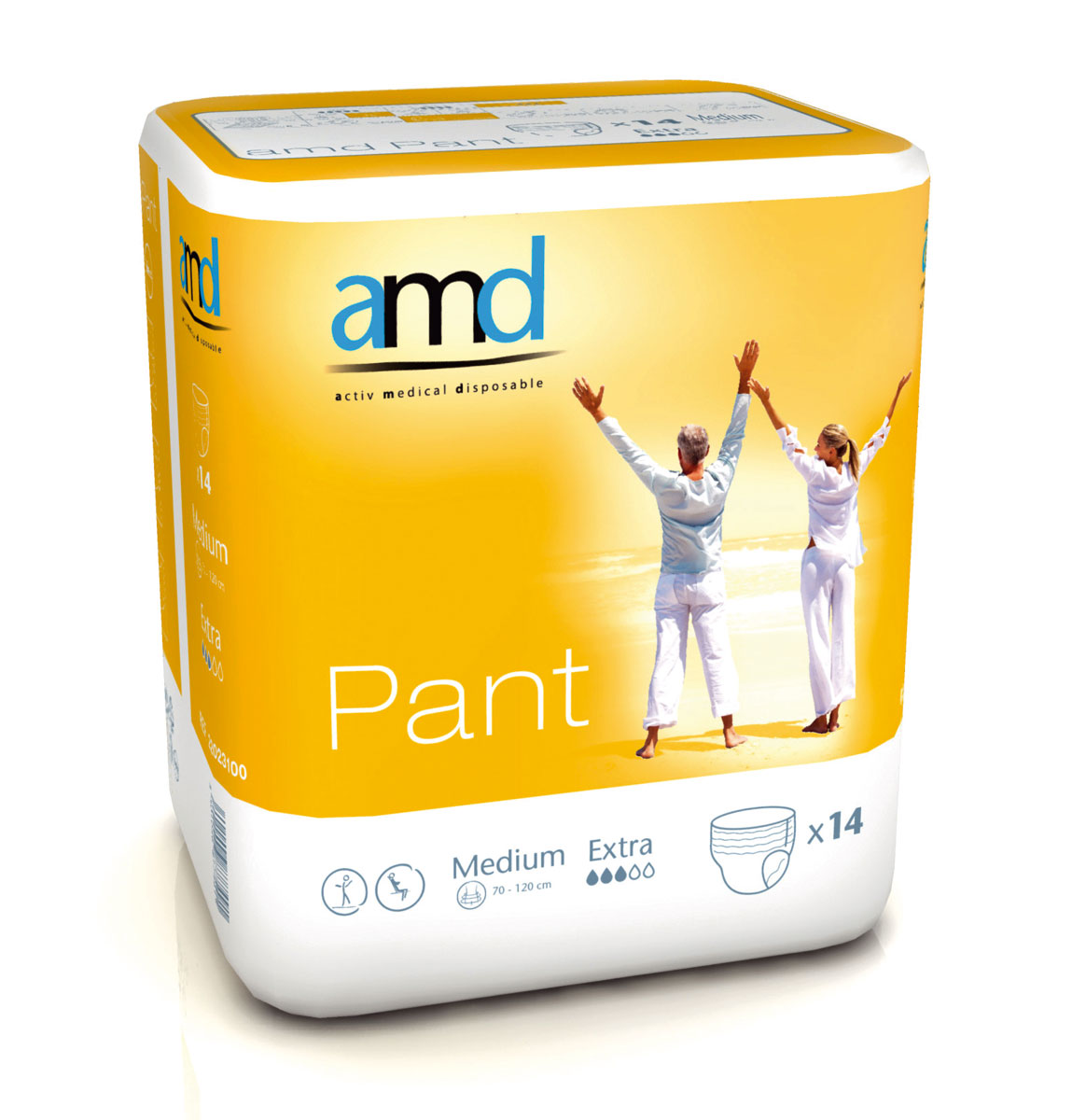 AMD Pant (EXTRA) - Inkontinenzpants - Gr. Medium (M) - 14 Stück Beutel