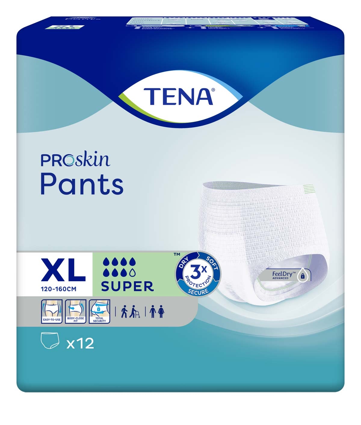 TENA Pants SUPER - saugstark - Extra Large (XL) - 4x12 Stück