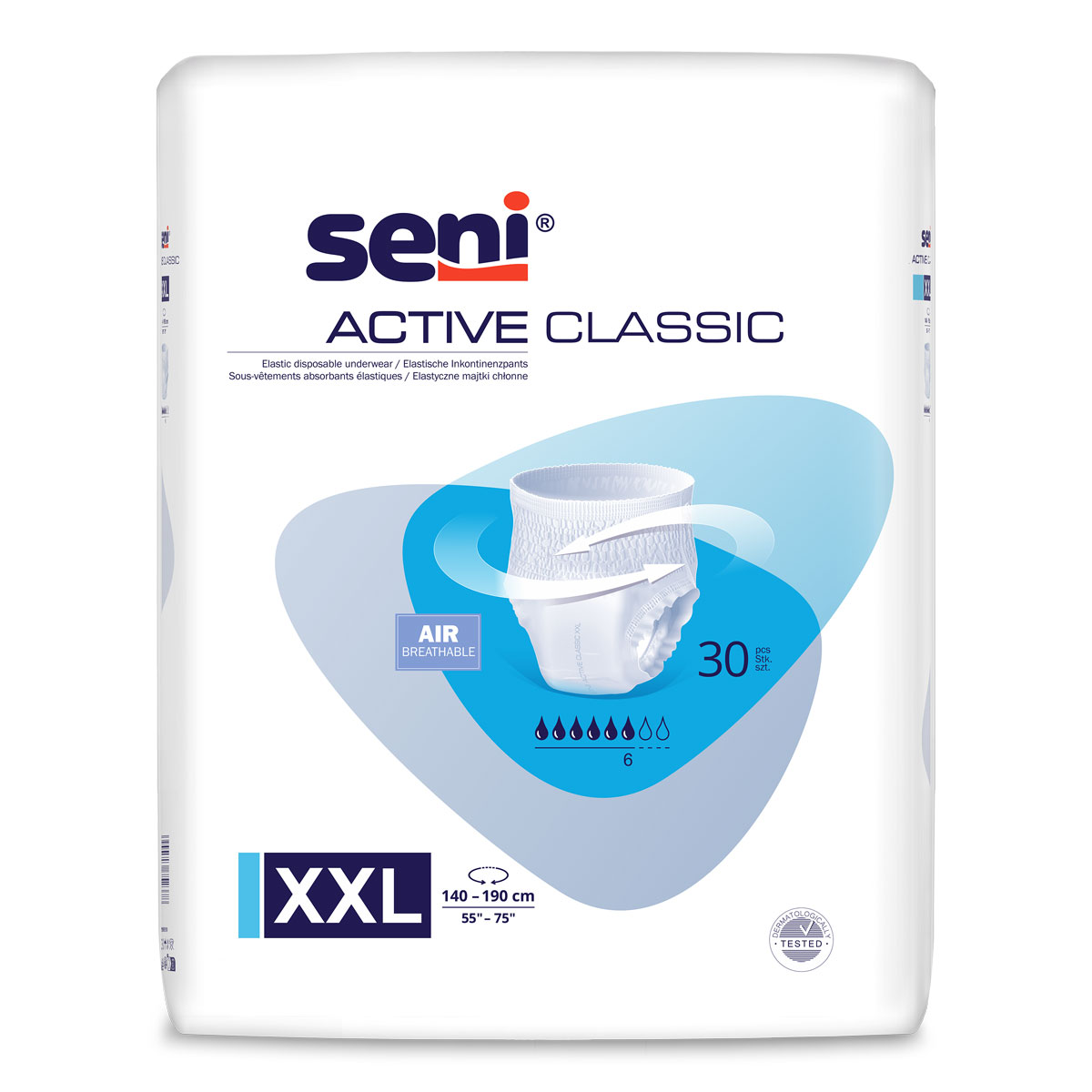 SENI Active CLASSIC - Inkontinenzslip - XXL - 30 Stück Pack
