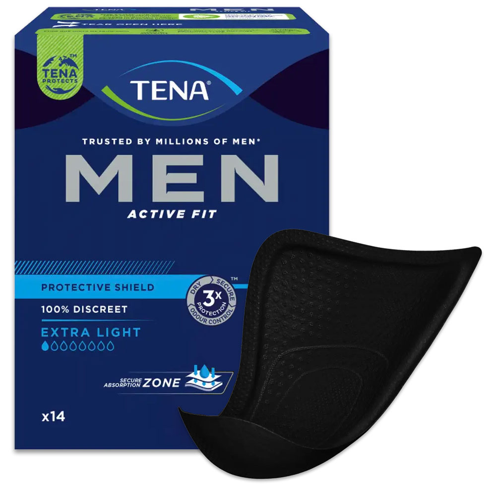 TENA Men Active Fit Protective Shield - Extra Light - Inkontinenzeinlagen - 14 Stück