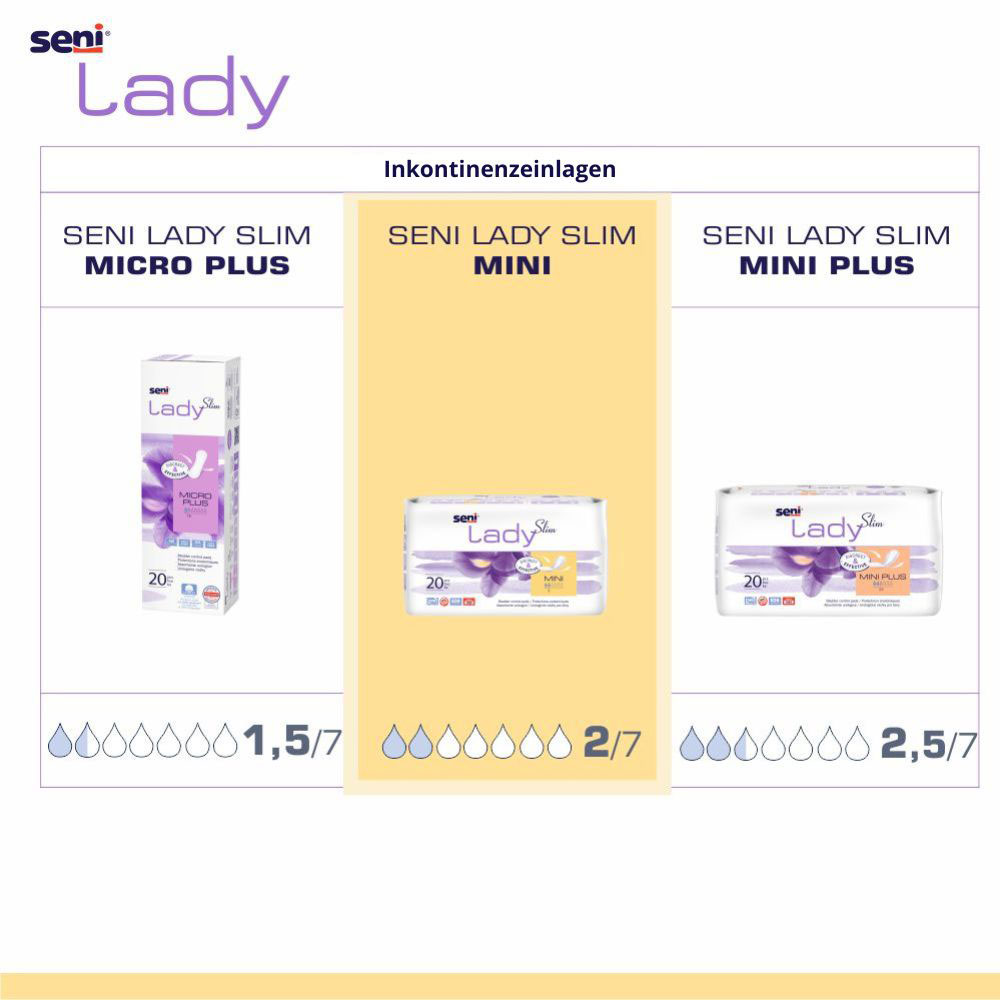 SENI Lady Slim MINI - 230ml Saugleistung - 20 Stück Pack