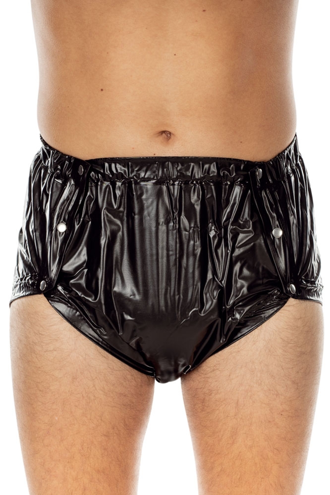 Suprima PVC-Slip - seitlich knöpfbar für Frauen & Männer - No. 9649 XL schwarz