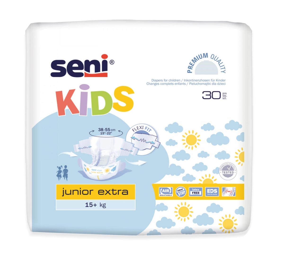 SENI KIDS Junior EXTRA Kinderwindel (16-30kg) 5x30 Stück