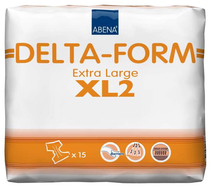 DELTA-Form Gr. Extra Large XL2, Windeln, höchste Saugstärke - 15 St. Packung