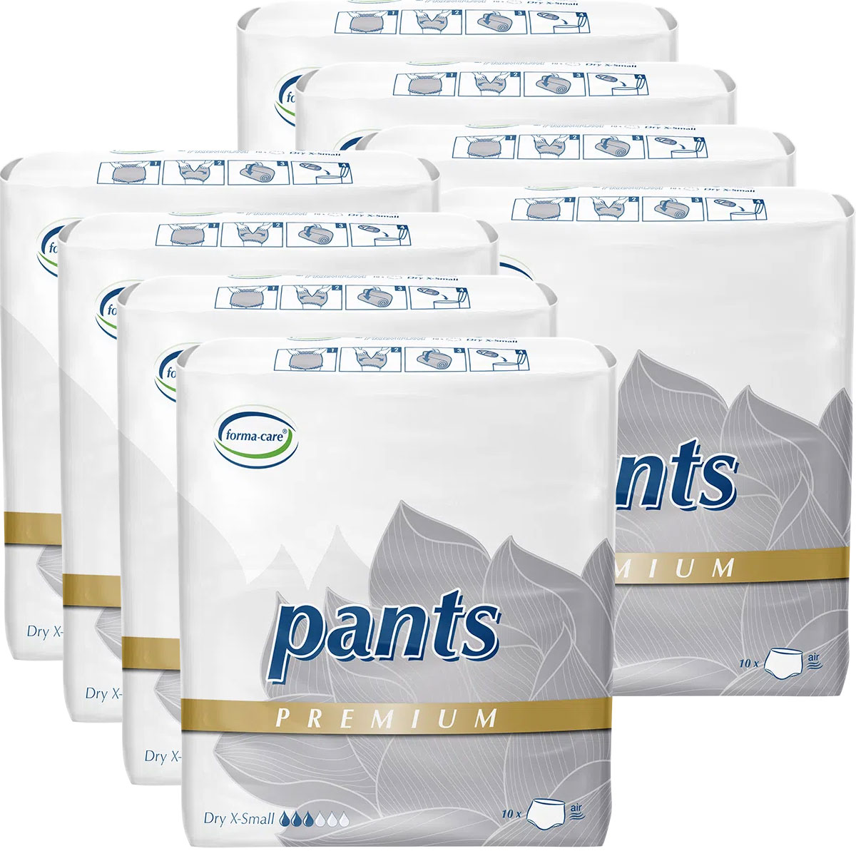 Forma-Care Pants - Premium Dry - Extra Small (XS1) - 8x10 Stück