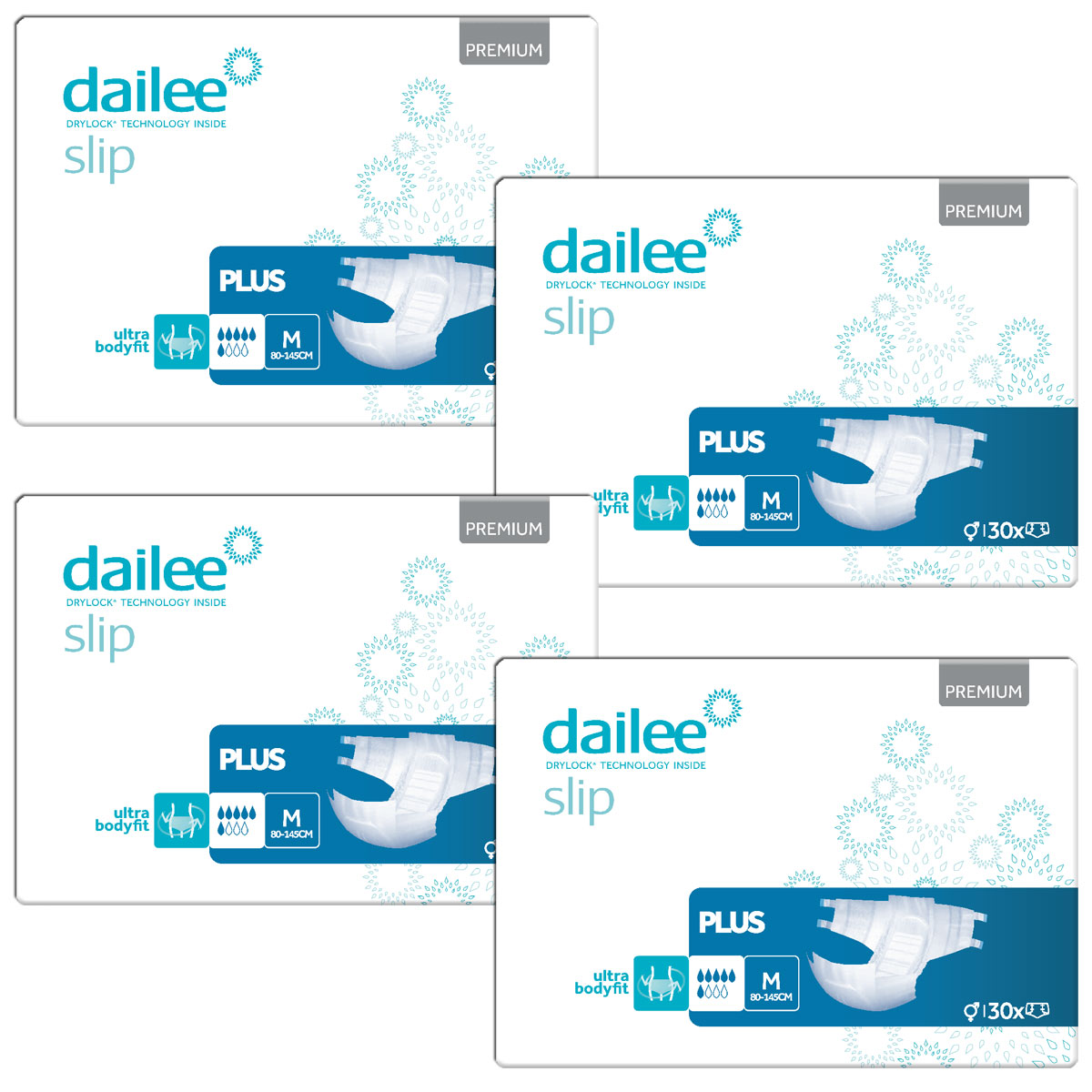 Dailee Slip Premium Plus | Medium (M) | 4x30 St. Karton
