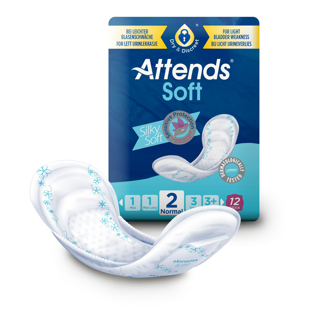 ATTENDS Soft 2 Normal - Inkontinenzeinlagen - 12 Stück
