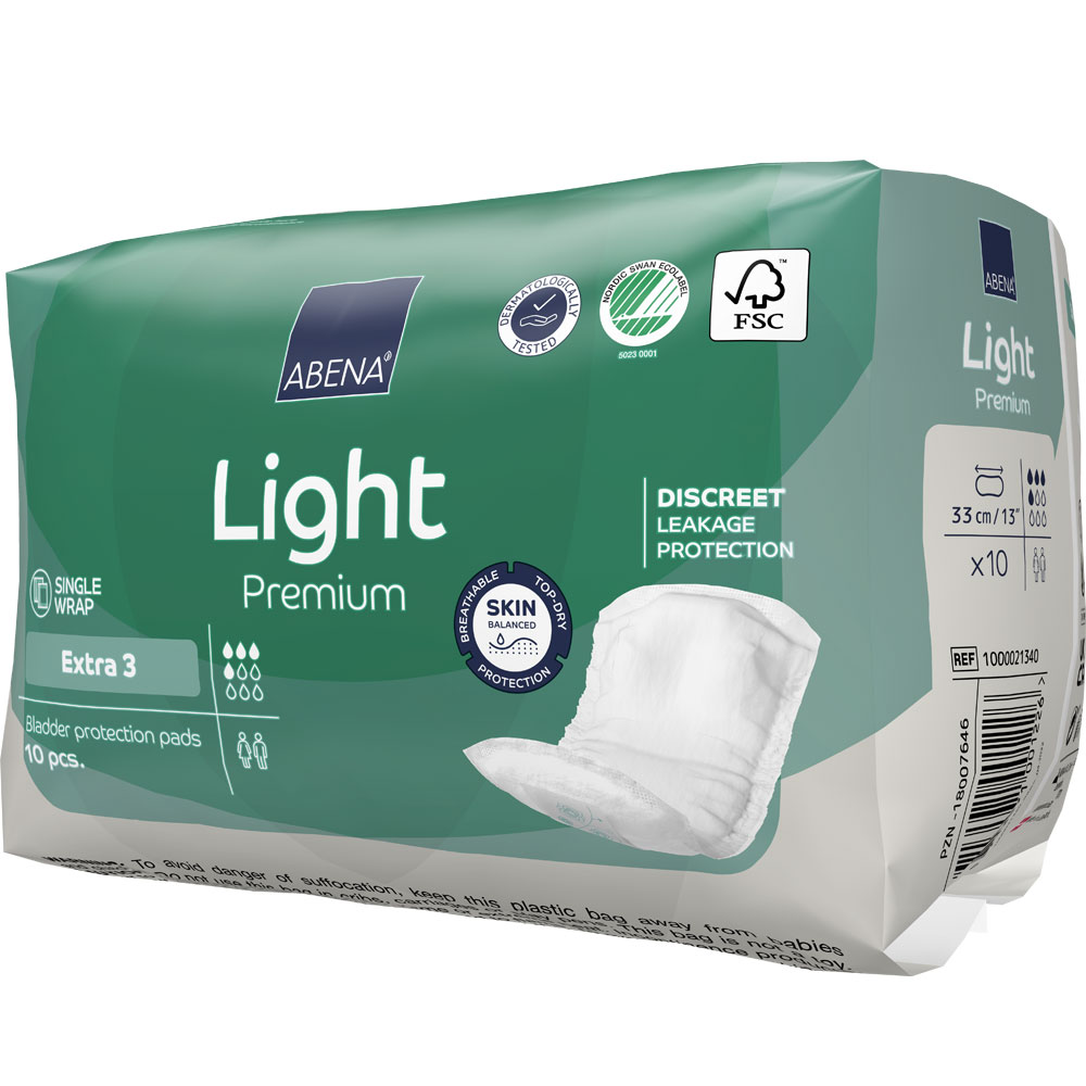 ABENA Light EXTRA 3 - Inkontinenzeinlagen für Frauen - 500ml - 10St. Packung
