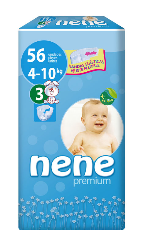 NENE (T3) - Babywindeln MIDI 4-10kg - (3x56) Stück Vorteilspack