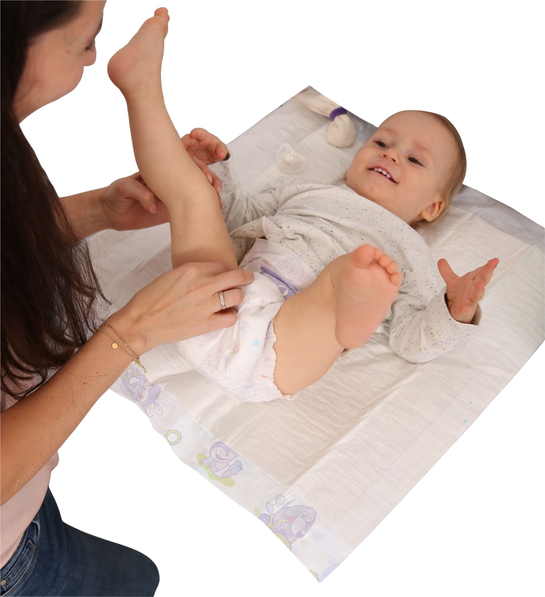 Bella Happy Baby Wickelunterlagen XL - 90x60cm (10er Pack)