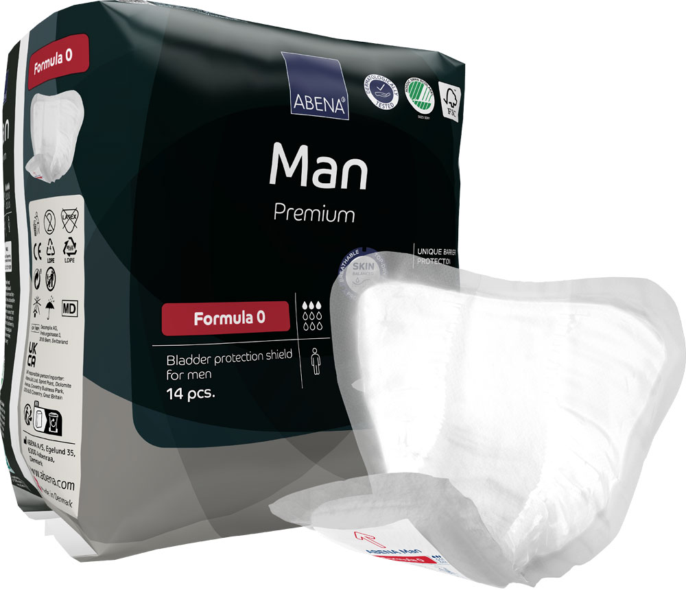 ABENA Man Formula 0 Premium - Inkontinenzeinlagen für den Mann - 250ml - 14 Stück
