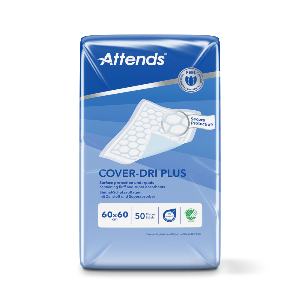 ATTENDS Cover-Dri Plus - Bettschutzeinlagen 60 x 60cm (200 Stück) ATTENDS Cover-Dri Plus - Bettschutzeinlagen 60 x 60cm (200 Stück)