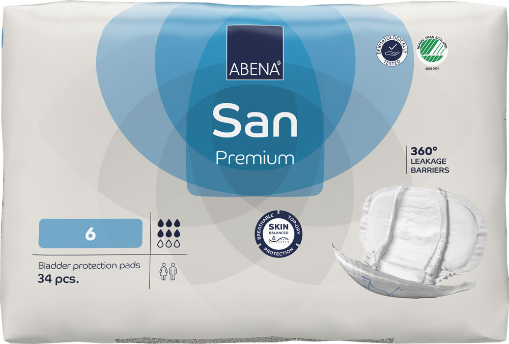 ABENA San PREMIUM Nr. 6 - Inkontinenz Vorlagen - 1.600ml (34 St. Packung)