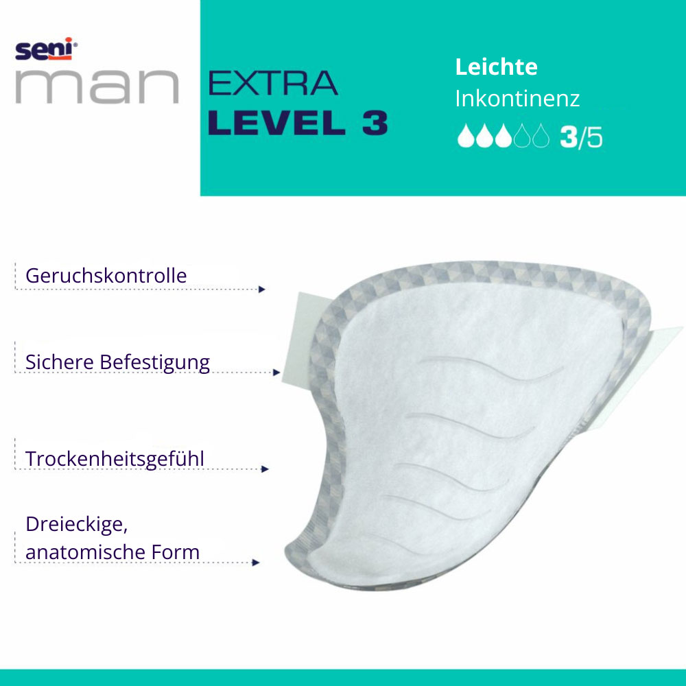 SENI Man EXTRA - LEVEL 3 - 500ml Saugleistung - (16x15) Stück