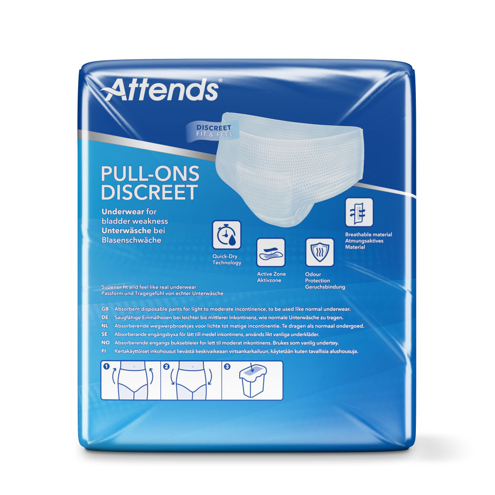 ATTENDS Pull-Ons Discreet Underwear 3 - Medium (M) - 6x10 Stück ATTENDS Pull-Ons Discreet Underwear 3 - Medium (M) - 6x10 Stück