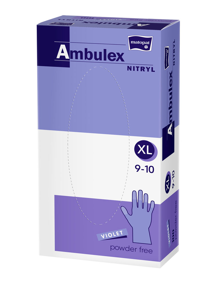 Ambulex Nitril Einweghandschuhe 100 Stück - Violet - Größe XL