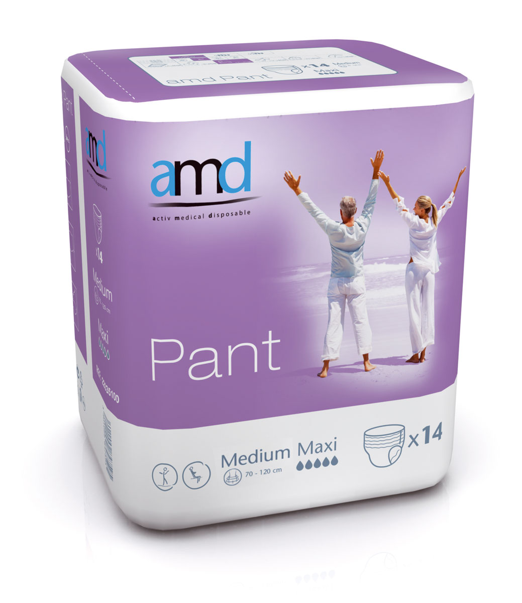 AMD Pant (MAXI) - saugstarke Inkontinenzpants - Gr. Medium (M) - 14 Stück Beutel