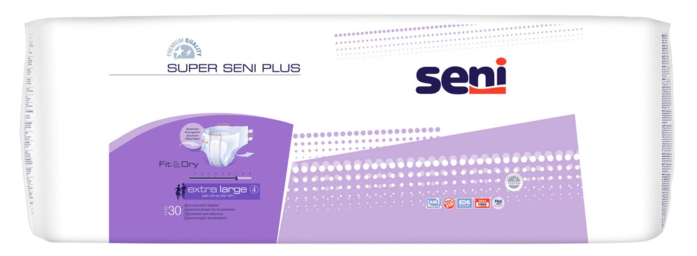 Super Seni (PLUS) - Inkontinenzwindeln - 30 Stück Pack - X-Large (XL)