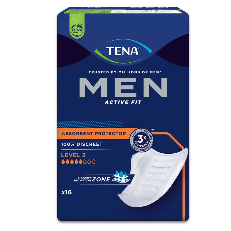 TENA Men Active Fit Level 3 - Herreneinlagen - (16 Stück Packung)