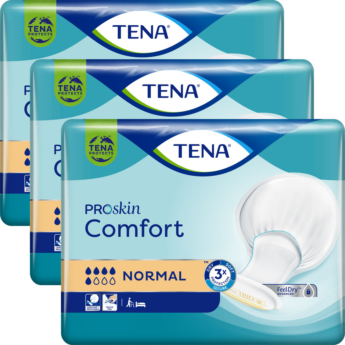 TENA Comfort - Normal - Inkontinenzvorlagen (3x42 Stück)