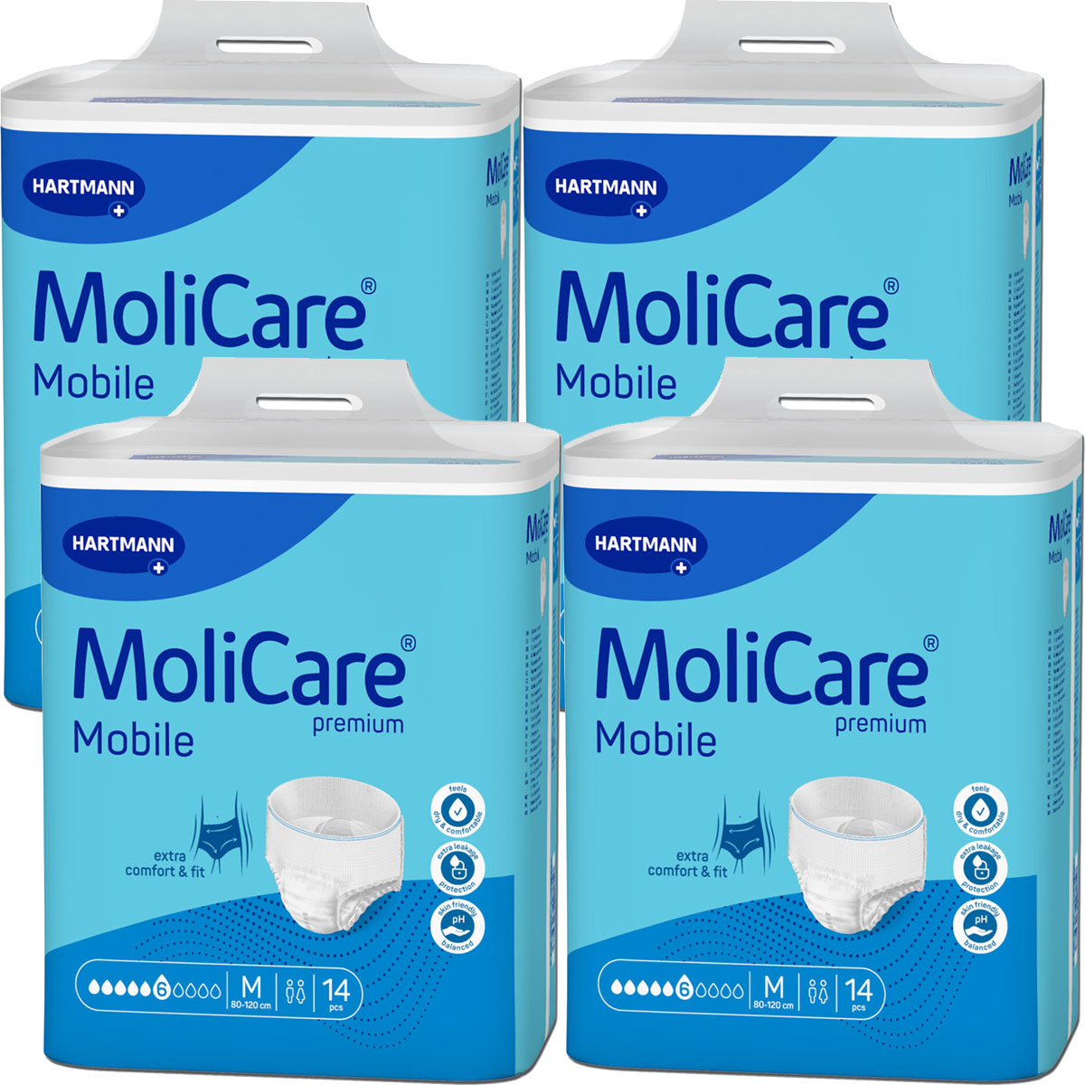 HARTMANN MoliCare® Premium Mobile 6Tr. - Ink.Hose - M - 4x14 Stück