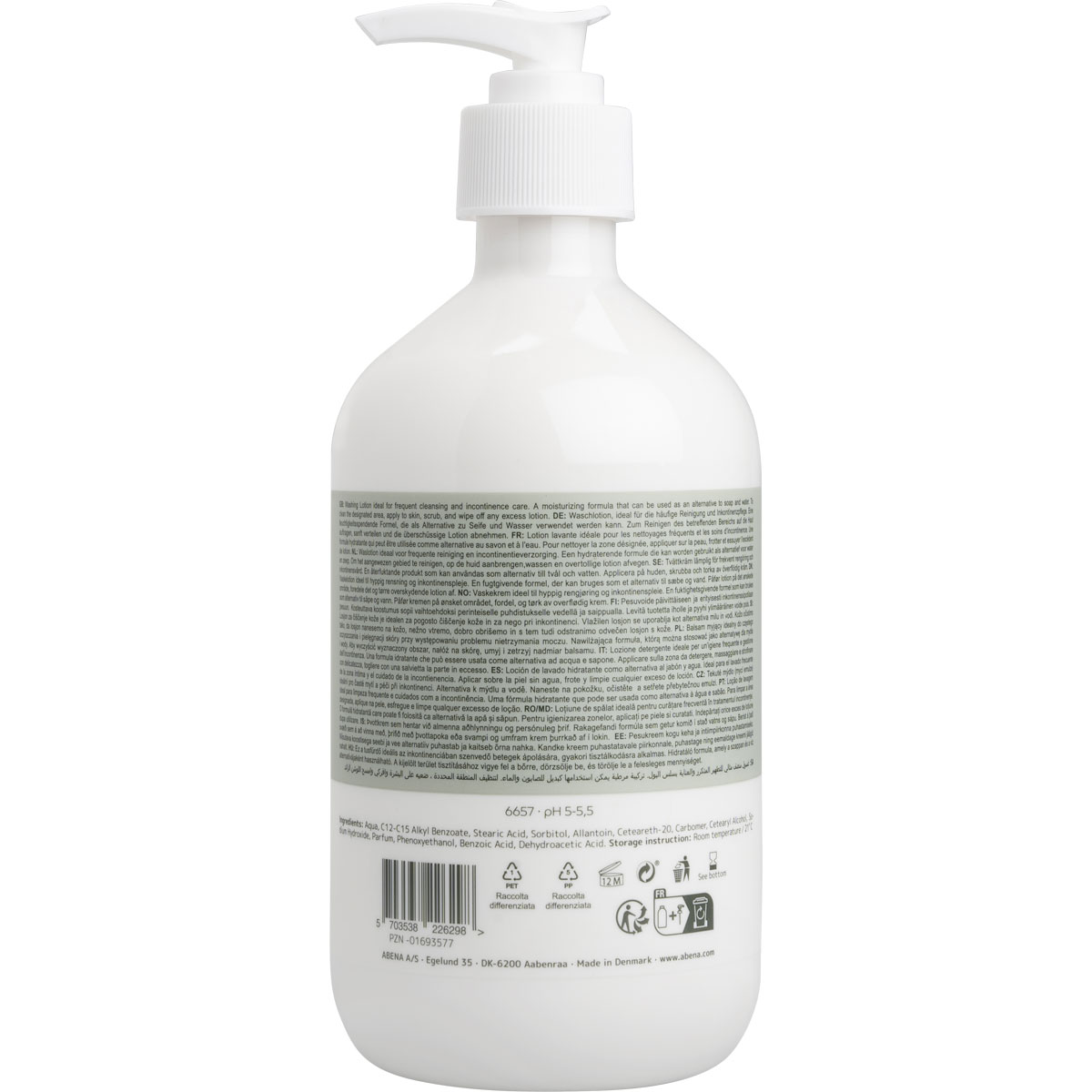 ABENA Skincare - Waschlotion, leicht parfümiert, 500 ml Spender