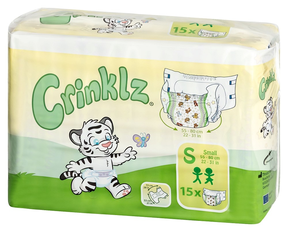 Crinklz Windeln "Original" mit lustigen Bärchen Motiven - Small (S)