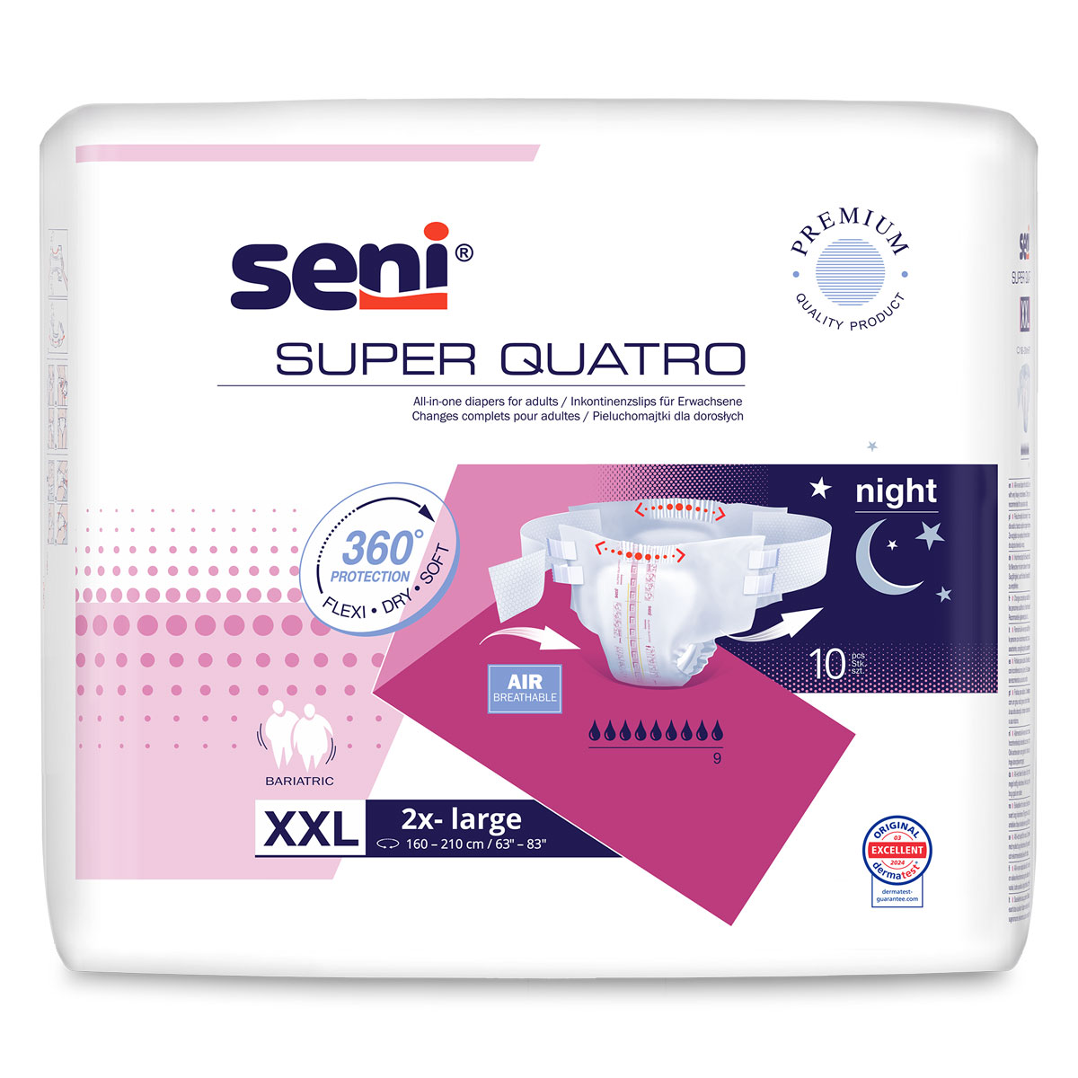SENI Super QUATRO XXL - Gr. 5 XXL (6x10 St. Karton)