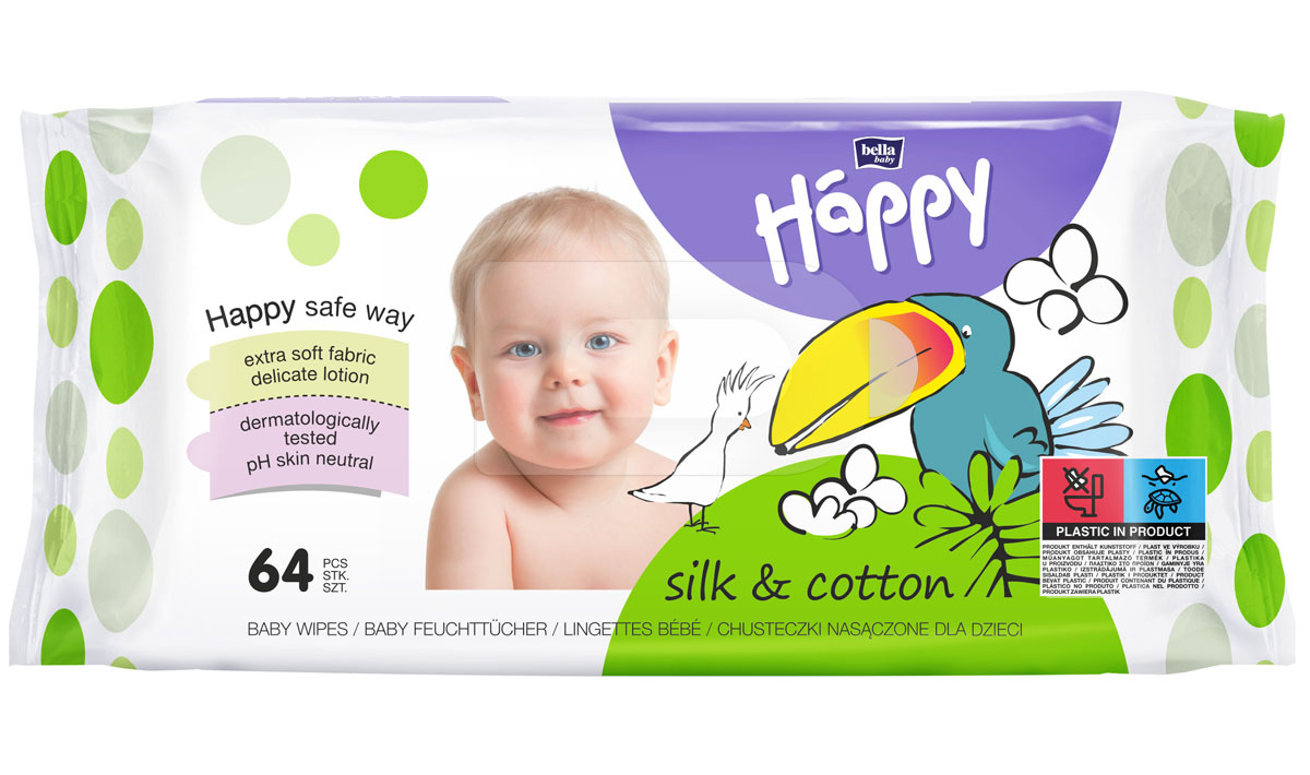 Bella Happy Feuchttücher - Seide & Baumwolle