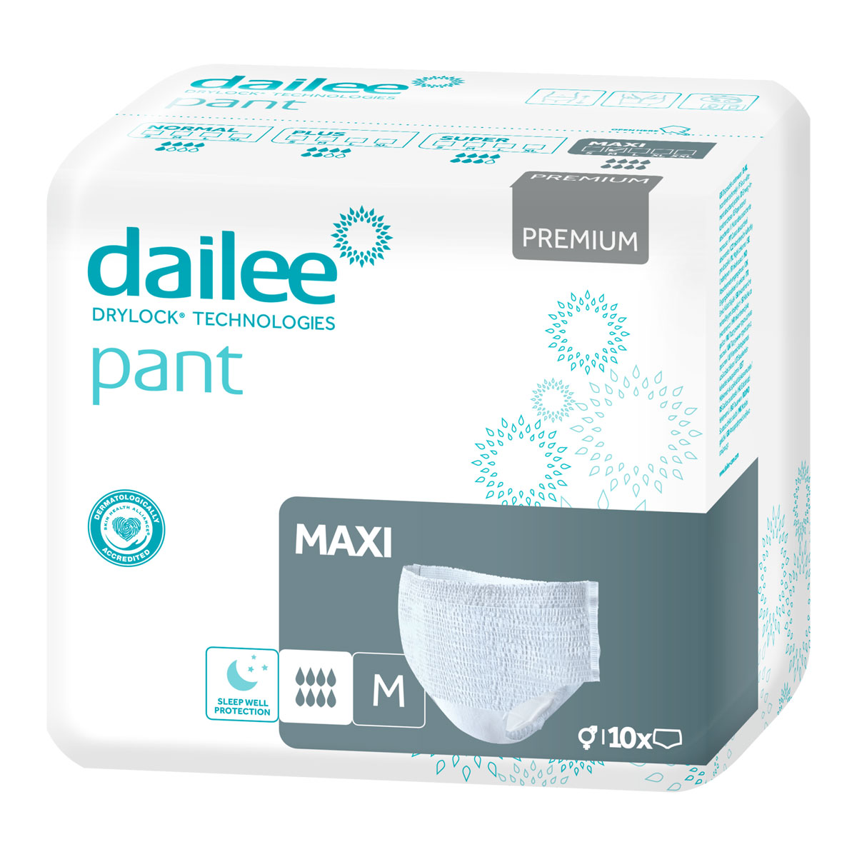 Dailee Pant Premium Maxi - Medium (M) - 8x10 (80) St. Karton