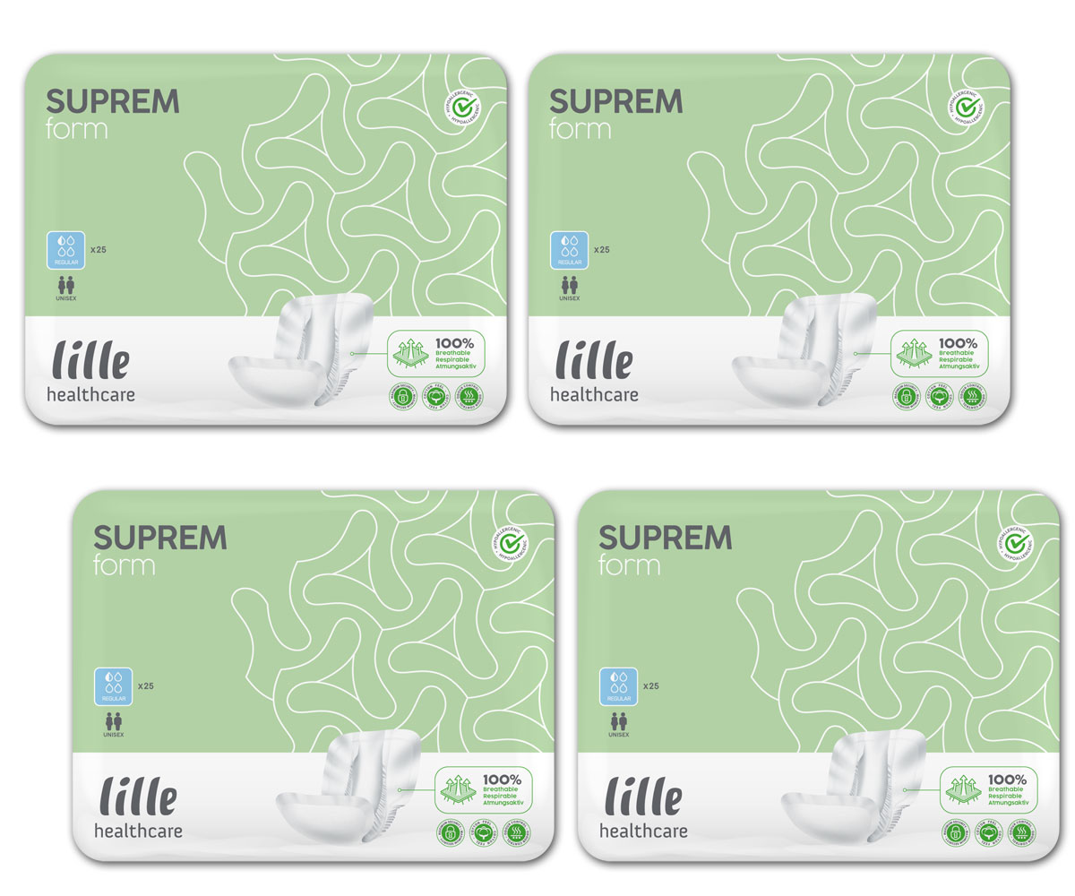 LILLE Suprem FORM - REGULAR - Inkontinenzvorlagen - 100 Stück