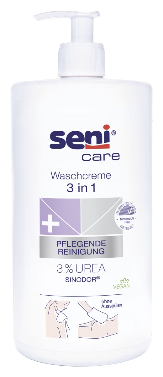 SENI CARE - Waschcreme 3 in 1 - 1000 ml Flasche