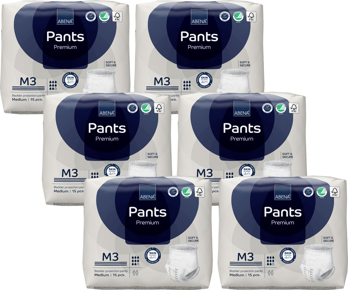 ABENA Pants Premium Medium (M3) Saugstärke 3 - 6x15 (90 Stück)