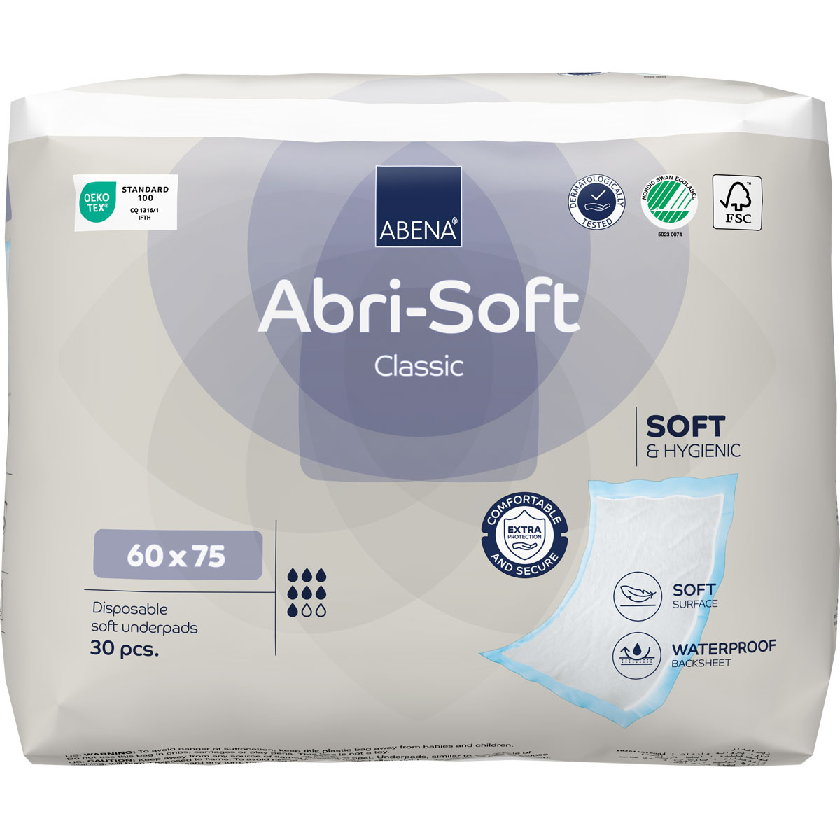 ABENA Abri-Soft CLASSIC Betteinlagen 60 x 75cm (30 Stück Packung)