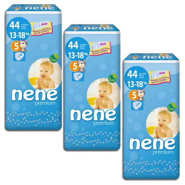 NENE (T5) - Babywindeln JUNIOR 13-18kg - (3x44) Stück Vorteilspack