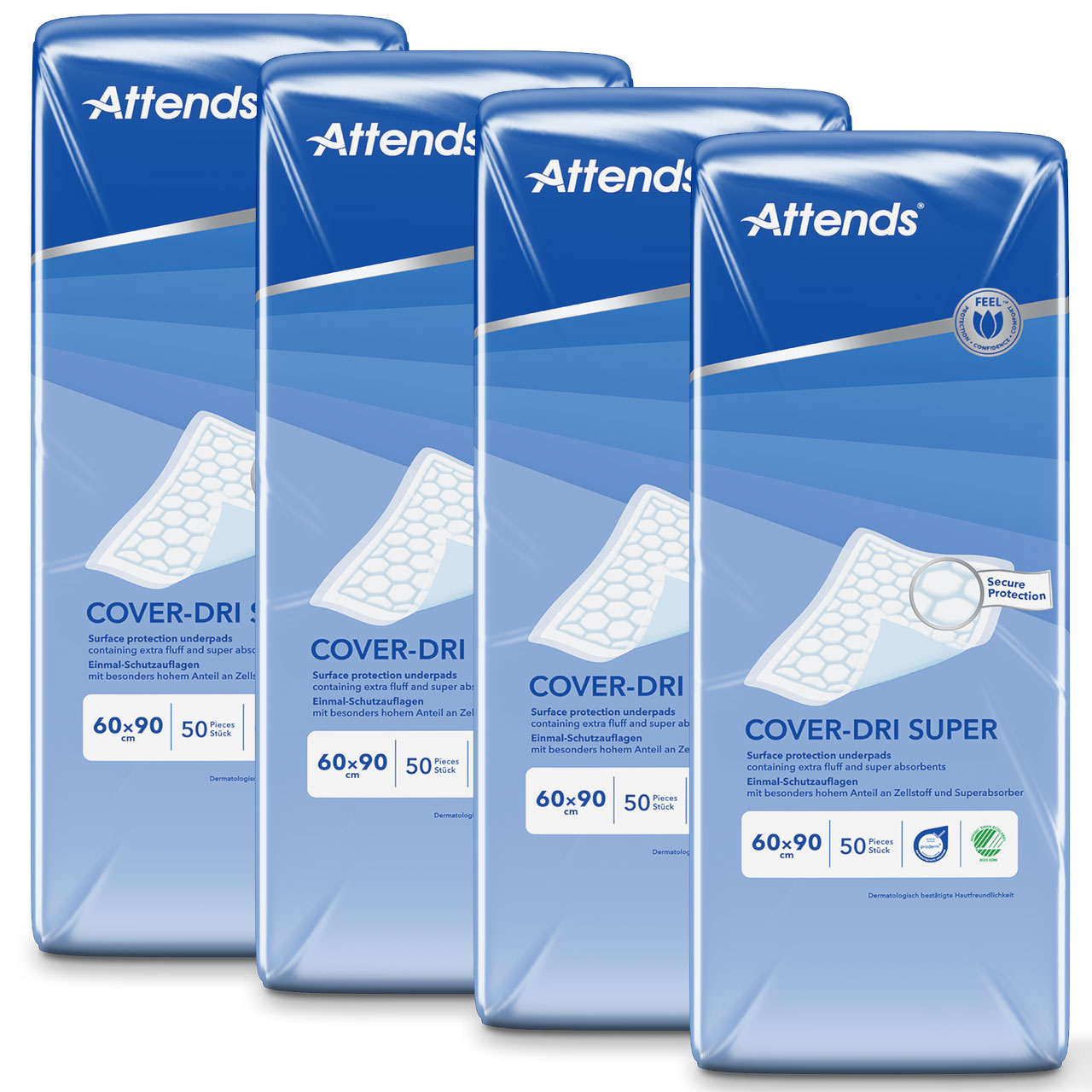 ATTENDS Cover-Dri Super - Bettschutzeinlagen 60 x 90cm (200 Stück) ATTENDS Cover-Dri Super - Bettschutzeinlagen 60 x 90cm (200 Stück)